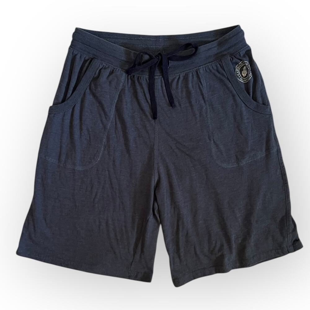 Caribbean Joe Boys Heather Blue-Gray Drawstring Pull On Lounge Shorts Size XL